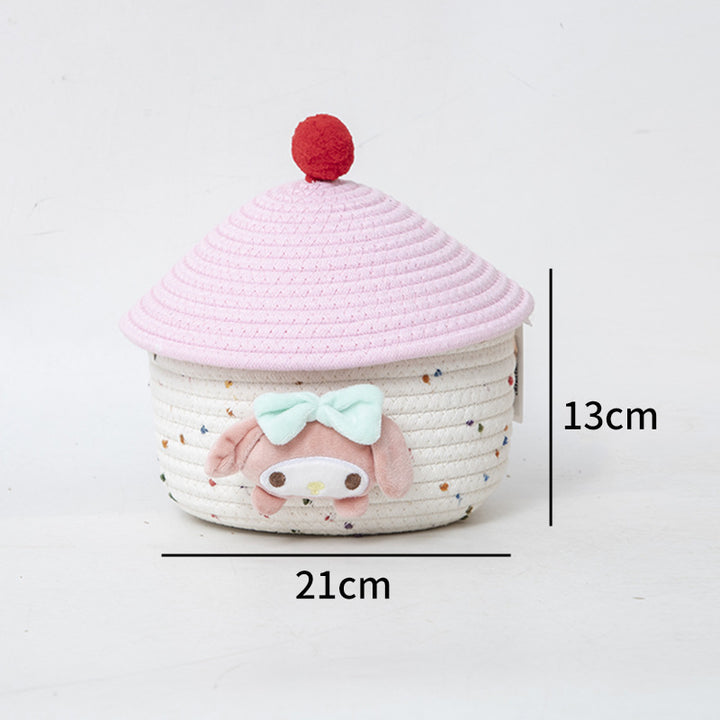 Storage basket with cute animal motif