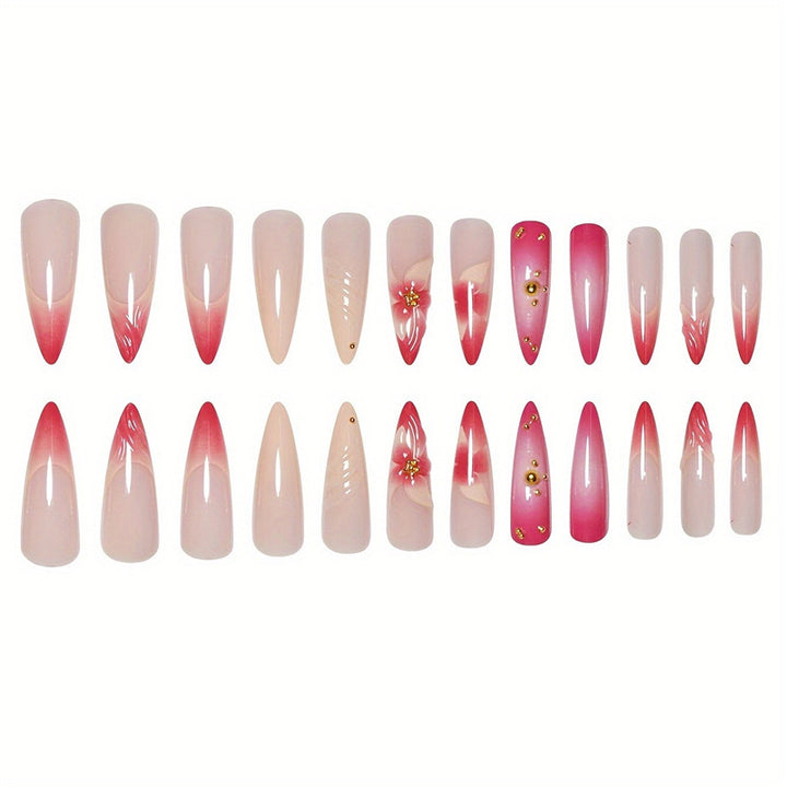 Artistic Floral Nail Art Design Bowlift
