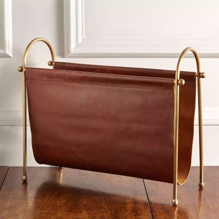 Elegant Leather Magazine Holder