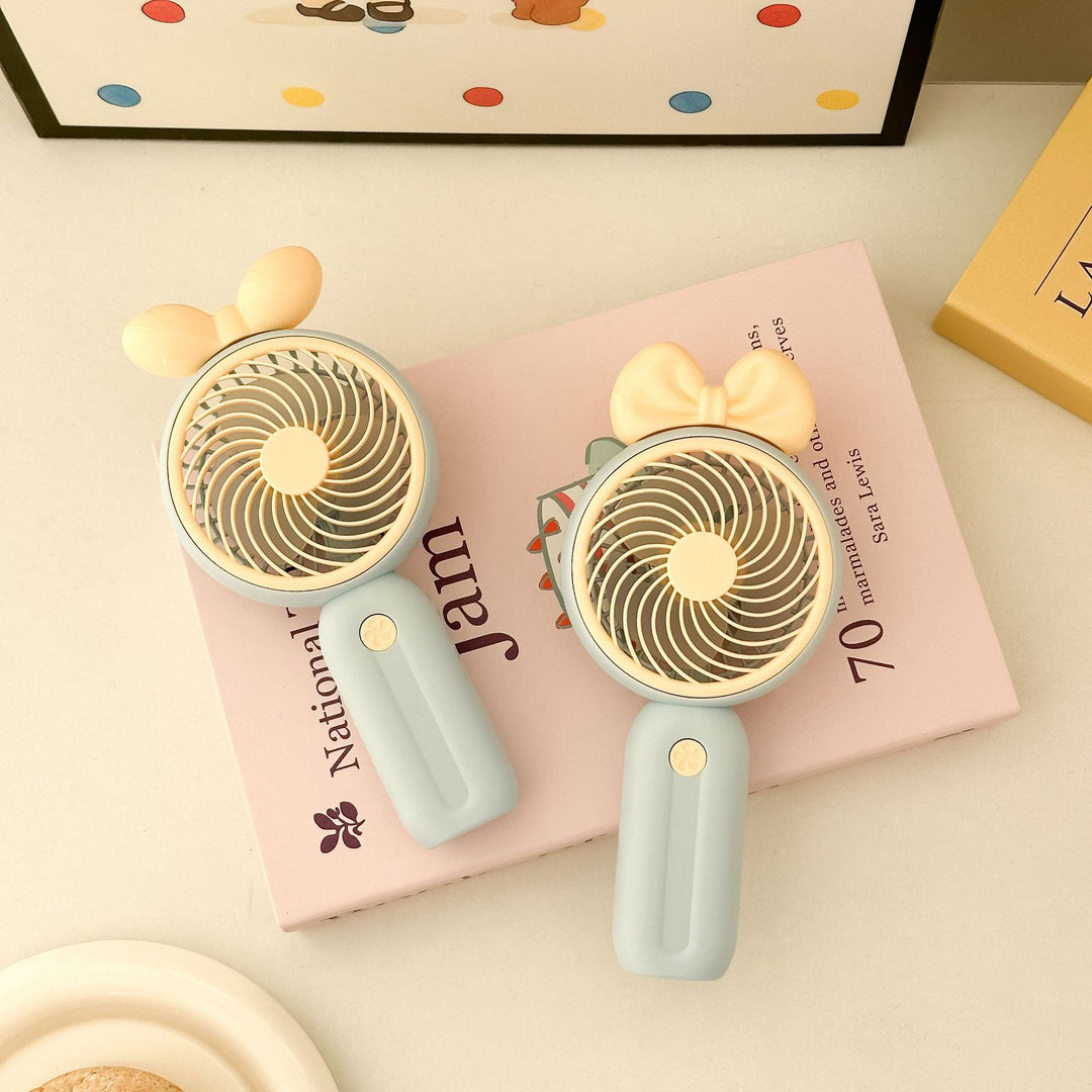 Unisex Handheld Fan in Playful Bunny Design Bowlift