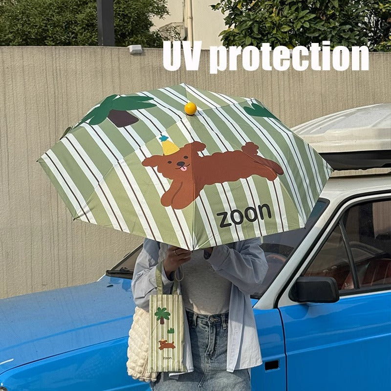 Women's foldable umbrella with animal design Bowlift