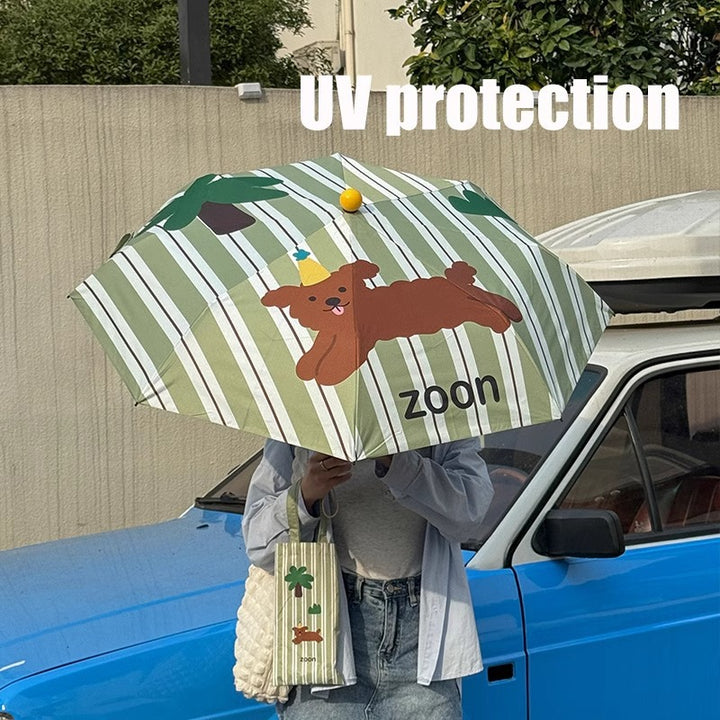 Women's foldable umbrella with animal design Bowlift