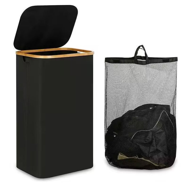 Versatile laundry container with lid and carrying handle Bowlift