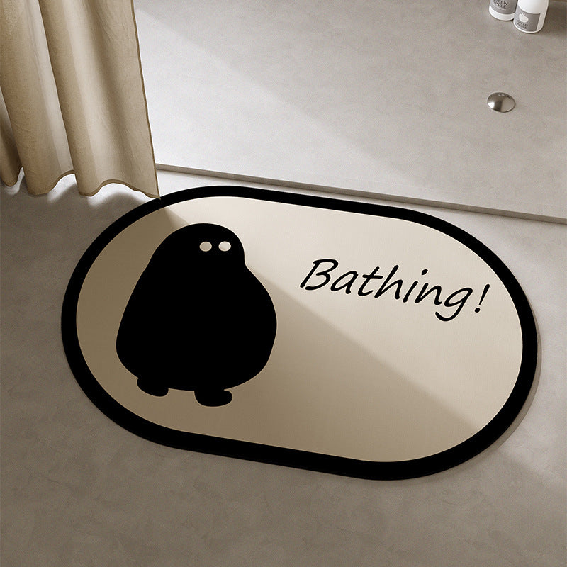 Playful Cat-Themed Bath Mat Bowlift