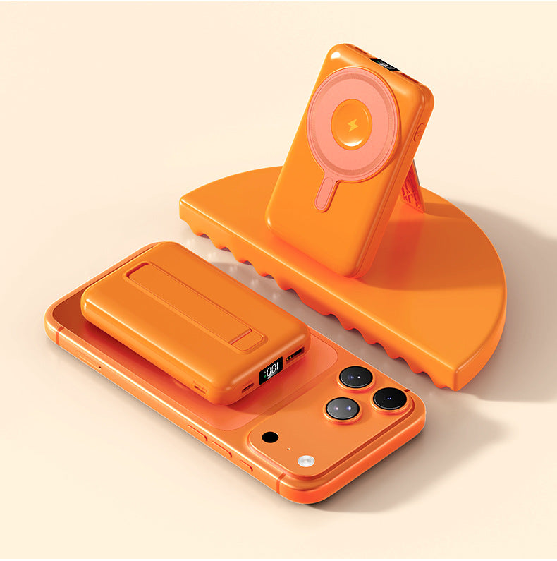 Compact Magnetic Power Bank with Stand Function Bowlift