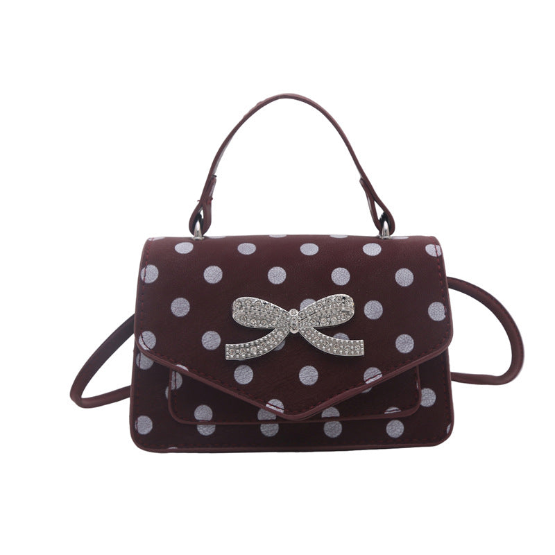 WoElegant Polka Dot Handheld Satchel Bag Bowlift