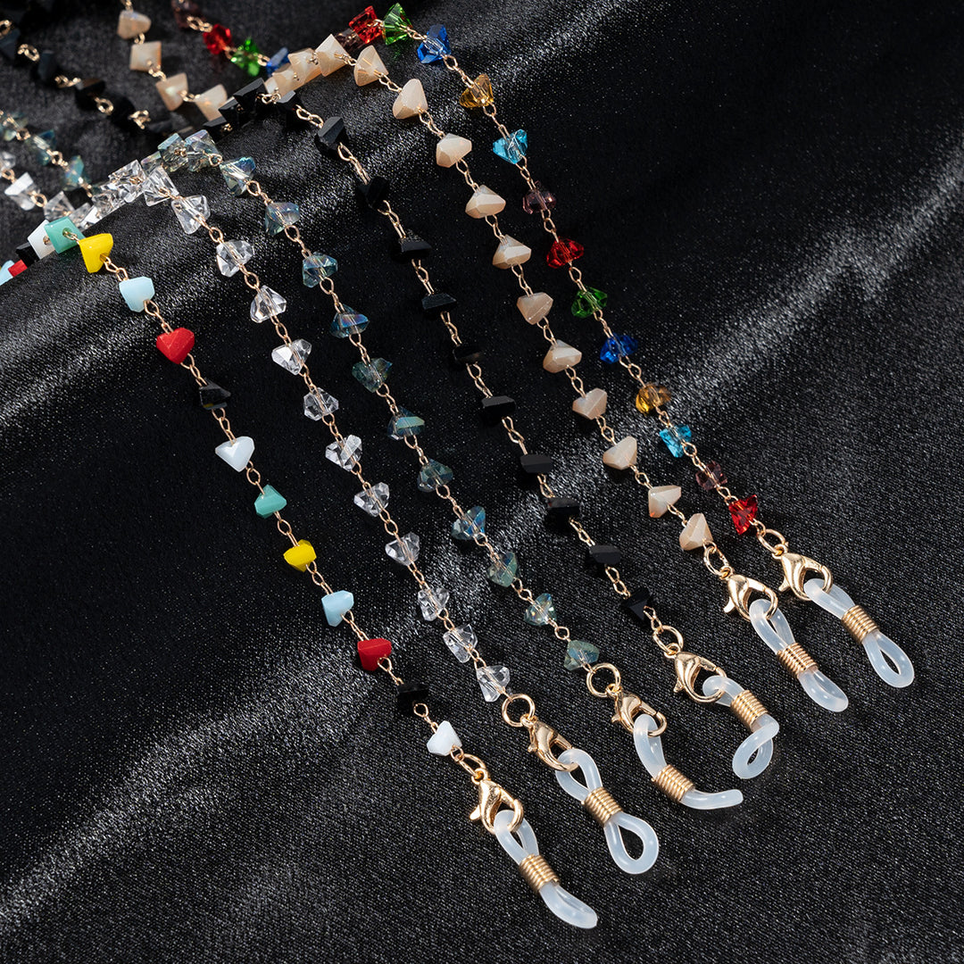 Chic Gemstone-Style Eyewear Chain Bowlift