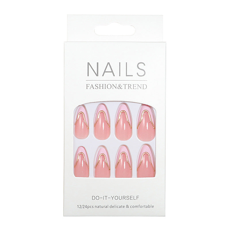Elegant French Tip Nail Art Set Bowlift