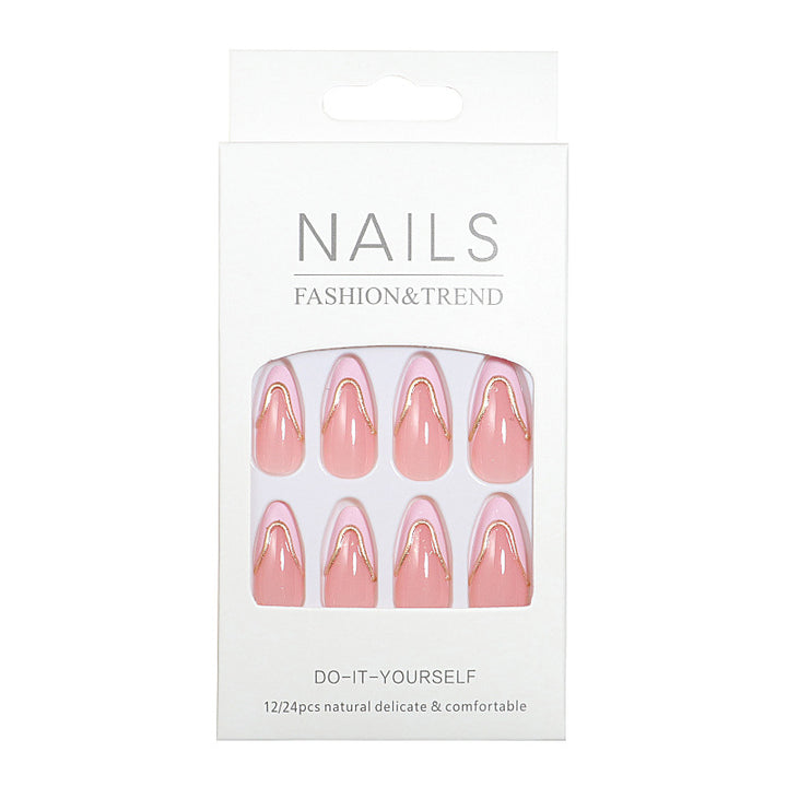 Elegant French Tip Nail Art Set Bowlift