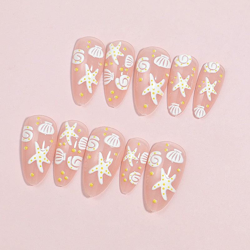 Coastal Themed Press-On Nails Bowlift
