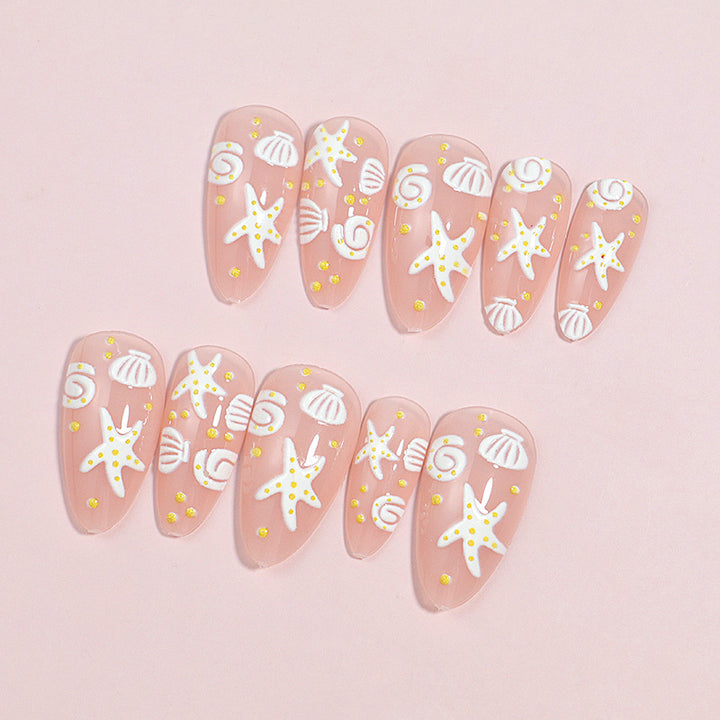 Coastal Themed Press-On Nails Bowlift