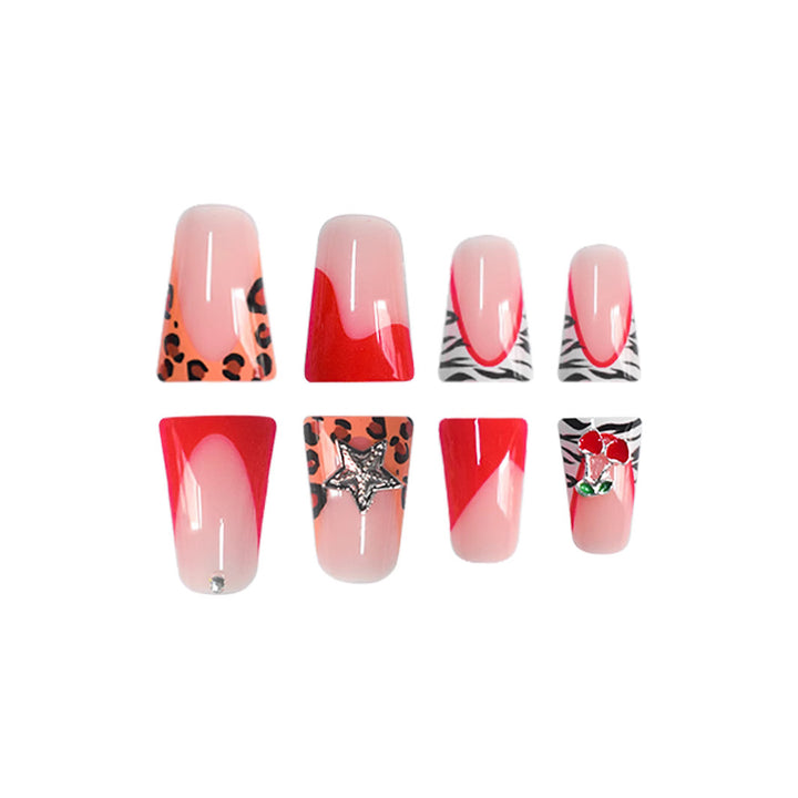 Artistic Press-On Nail Set with Unique Accents Bowlift