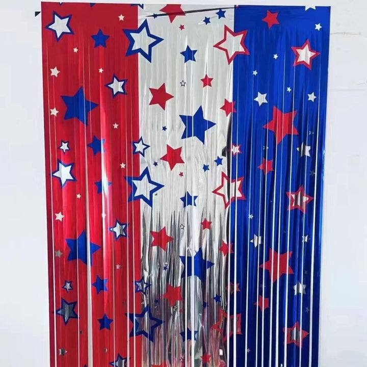 Unisex nano glittering party curtain with star motif as photo background Bowlift