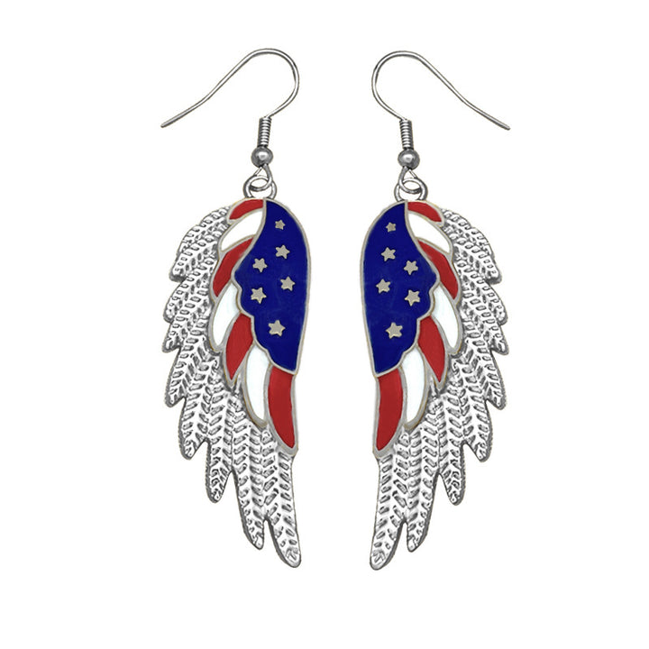 Women's earrings in flip-flop design with crystal embellishment and enamel flag motif Bowlift
