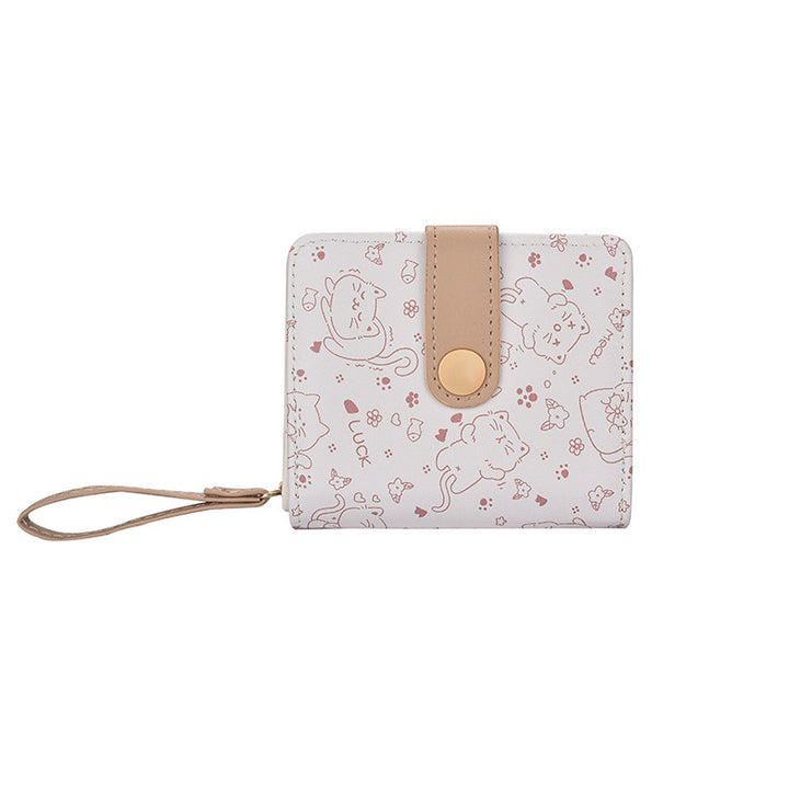 Cute Cat-Themed Zippered Coin Wallet Bowlift