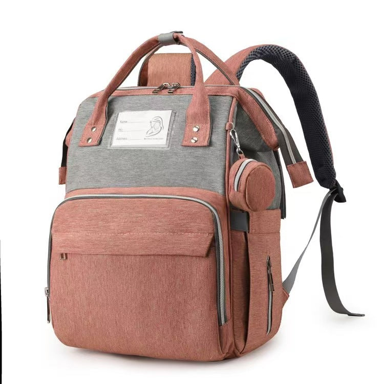 Multi-Compartment Functional Diaper Backpack Bowlift