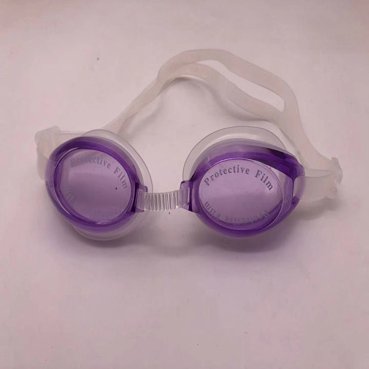 Sport swimming goggles with high-performance anti-fog coating and flexible silicone strap Bowlift