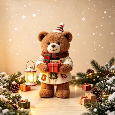 Decorative Holiday Plush Bear