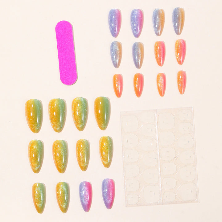 Iridescent Glitter Nail Art Extensions Bowlift