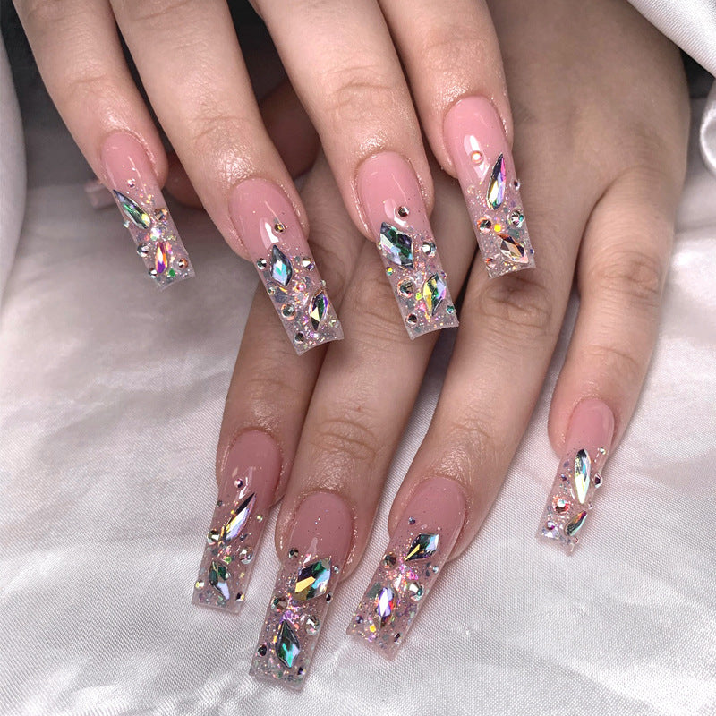 Elegant Heart-Designed Press-On Nail Tips Bowlift