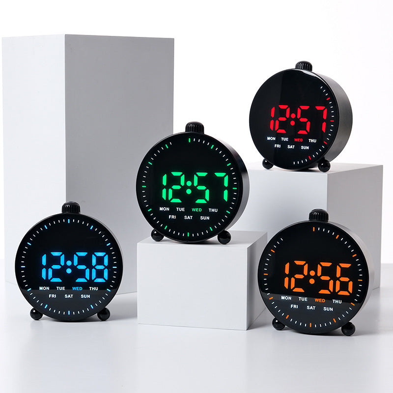 Digital Alarm Clock with LED Display Bowlift