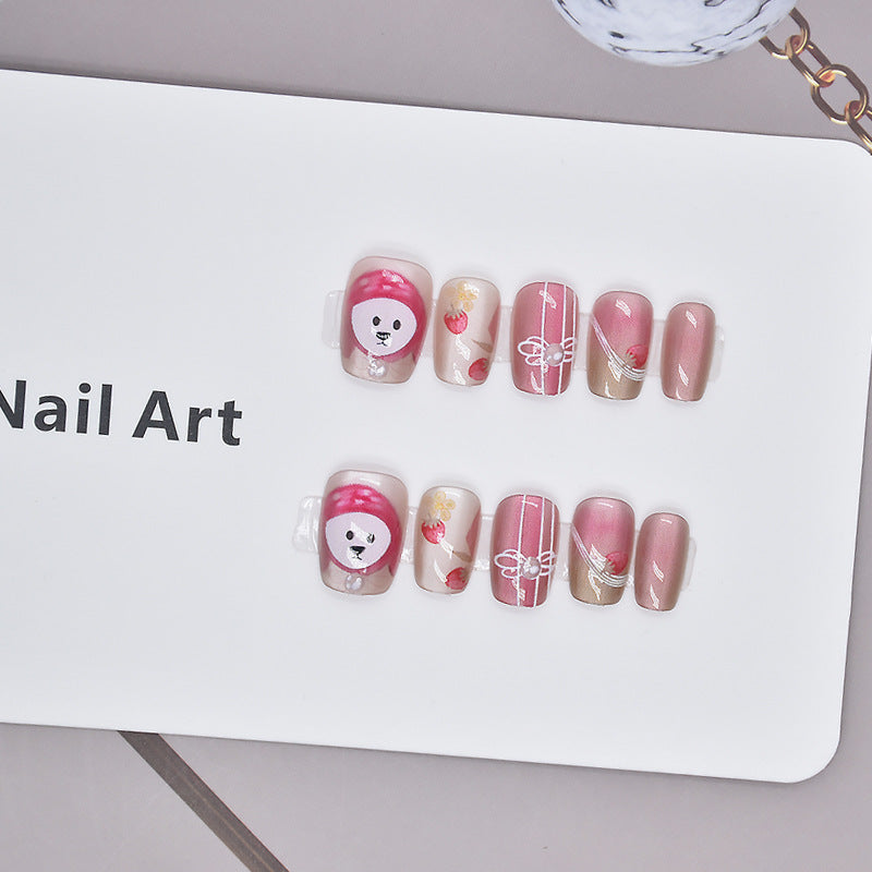 Artistic Cartoon-Themed Press-On Nail Art Bowlift