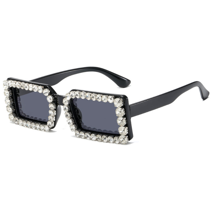 Women's fashionable sunglasses with glittering frame embellishment Bowlift