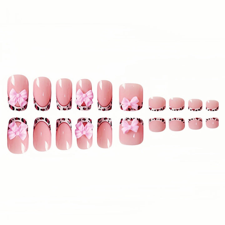Decorative 3D Bow Press-On Nail Set Bowlift