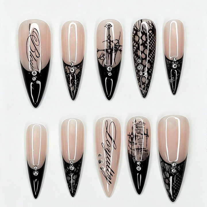Luxury Artificial Nail Set Bowlift