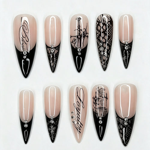Luxury Artificial Nail Set Bowlift