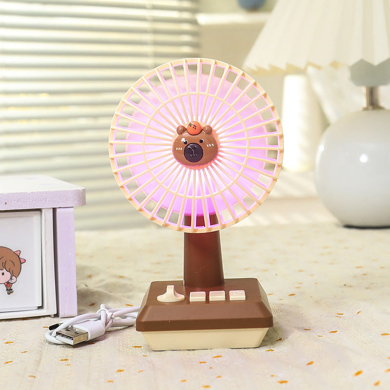 Ladies portable USB table fan in cheerful pineapple design Bowlift