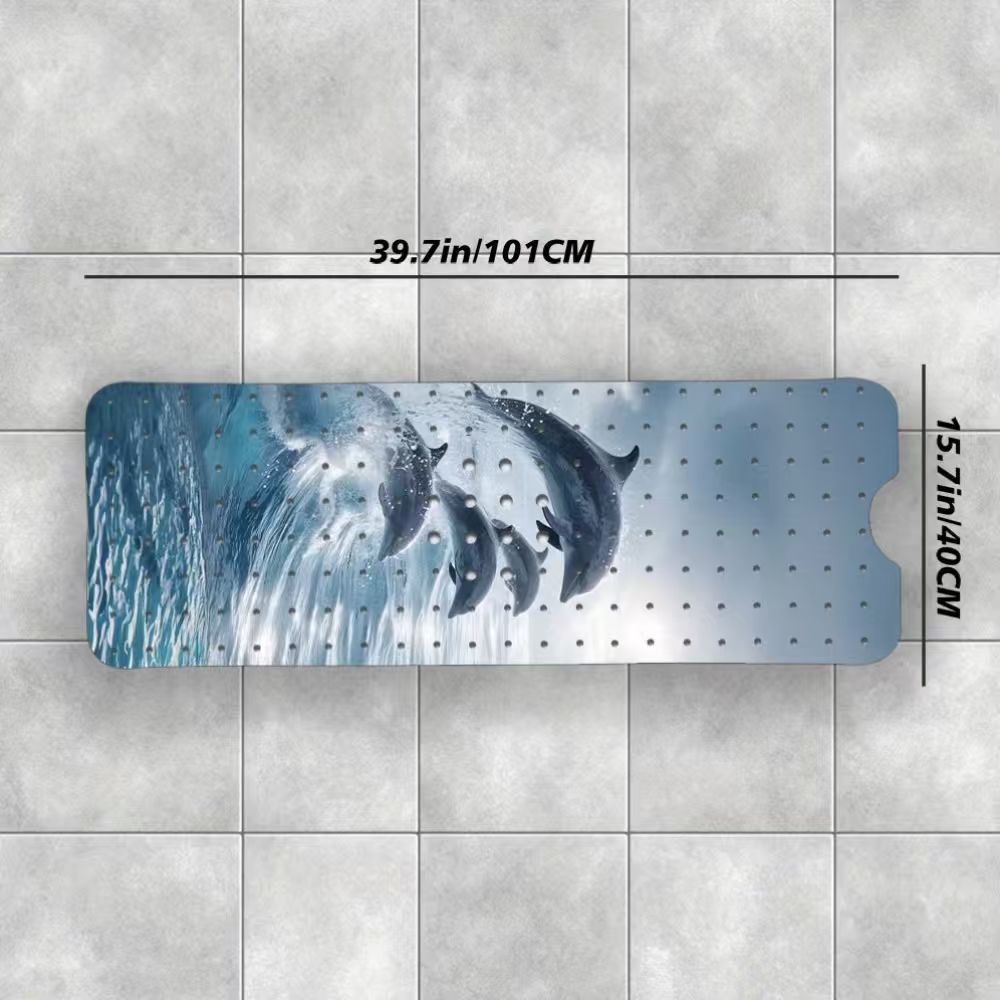Decorative Ocean Shell Bath Mat Bowlift