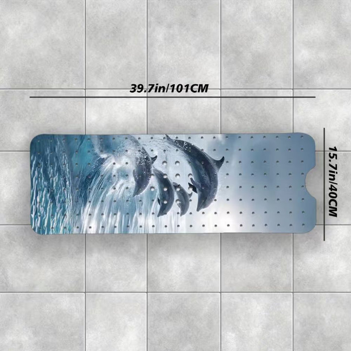 Decorative Ocean Shell Bath Mat Bowlift