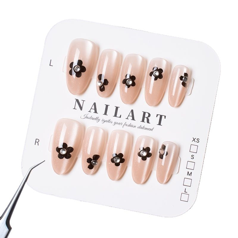 Floral Art Press-On Nails Bowlift
