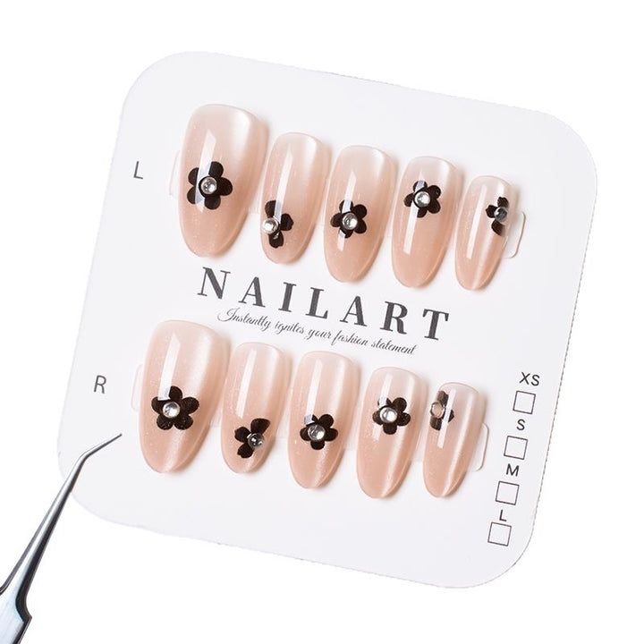 Floral Art Press-On Nails Bowlift