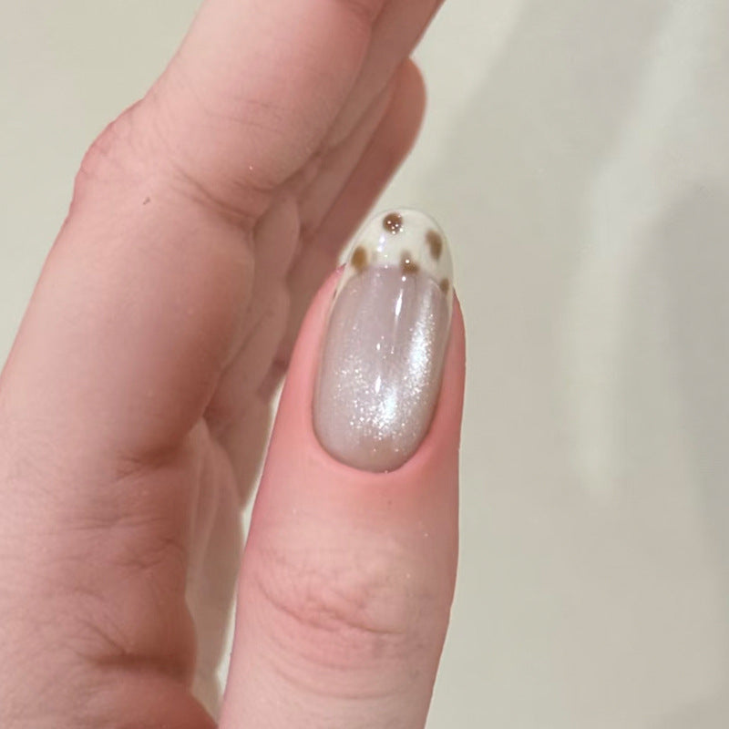 Artistic Press-On Nail Set with Glossy Finish and Unique Patterns Bowlift