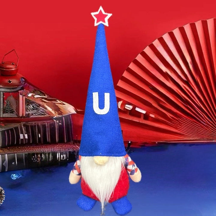 Unisex nan Plush Gnome Decorative Figure with Long Pointed Hat and Artificial Beard Bowlift
