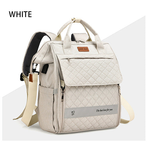 Quilted Multi-Purpose Backpack Bowlift