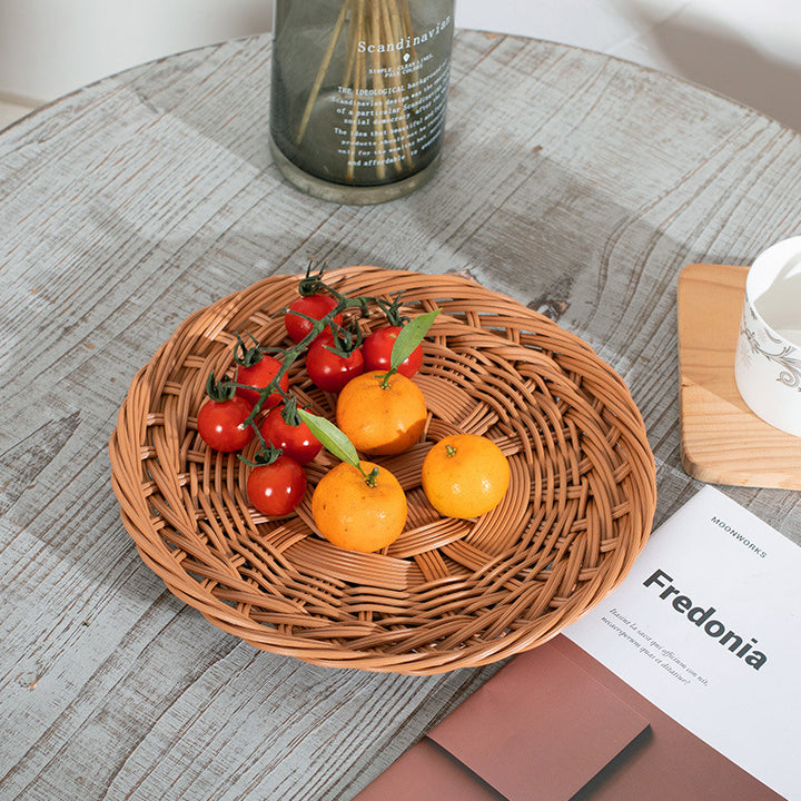 Unisex Oval Basket with Artistic Woven Texture Bowlift