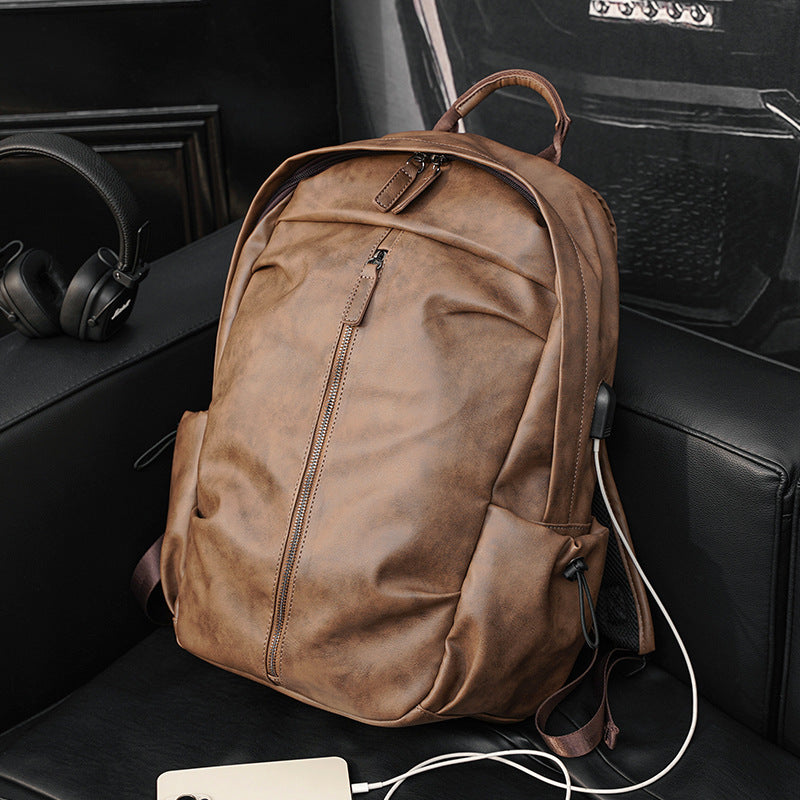 Elegant Backpack Made of Durable Faux Leather with Multifunctional Compartments Bowlift