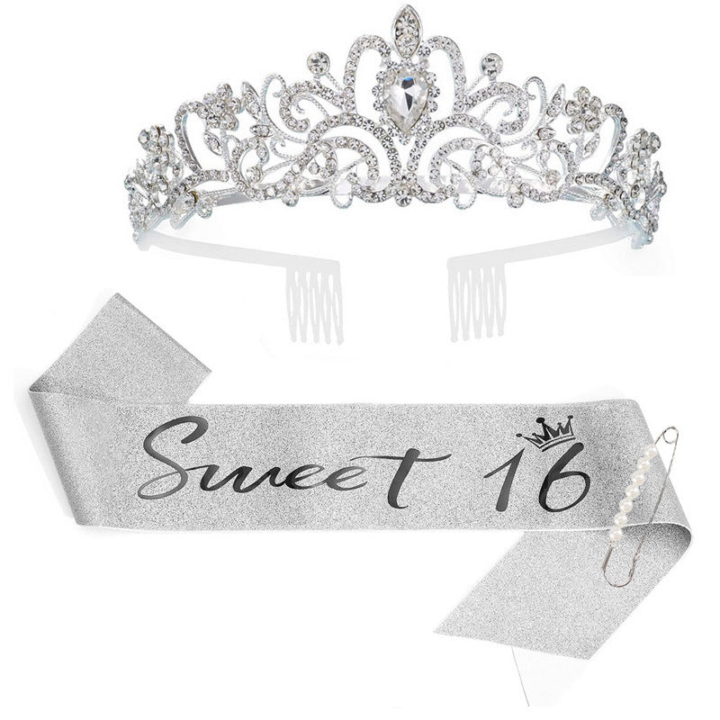 Women's Glamorous Tiara with rhinestone embellished design Bowlift