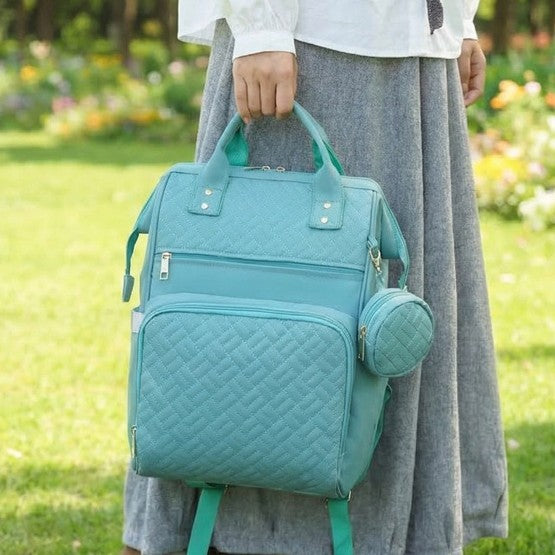 Quilted Multi-Functional Backpack Bowlift