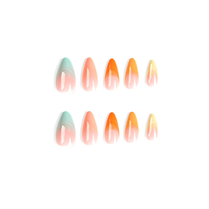 Artificial Nail Tips with Gradient Bowlift