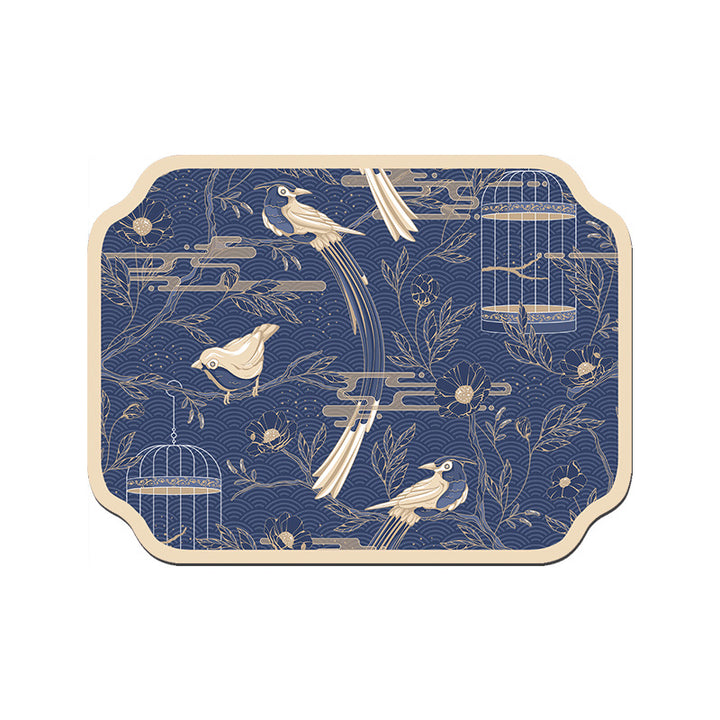 Floral Pattern Kitchen Drain Mat Bowlift