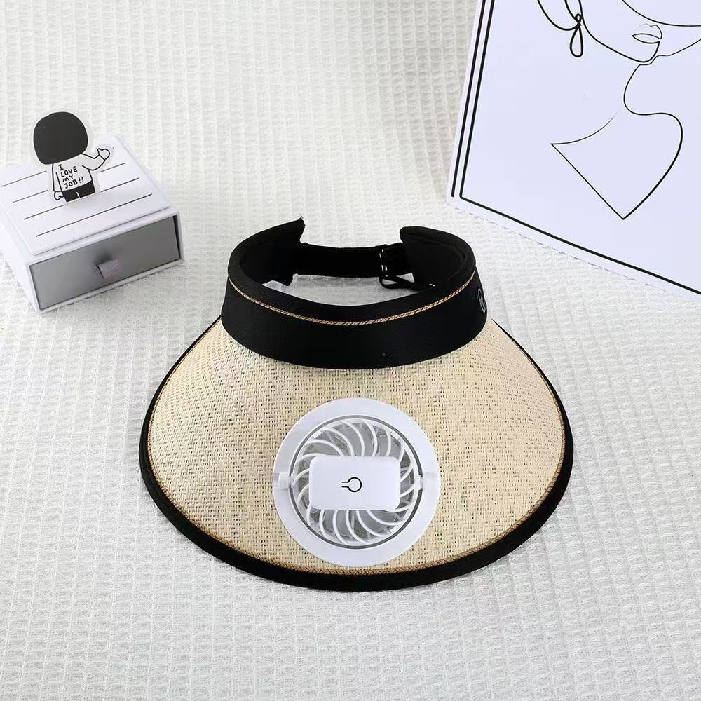 Sport Sun Visor with detachable front fan, adjustable headband and reflective piping Bowlift