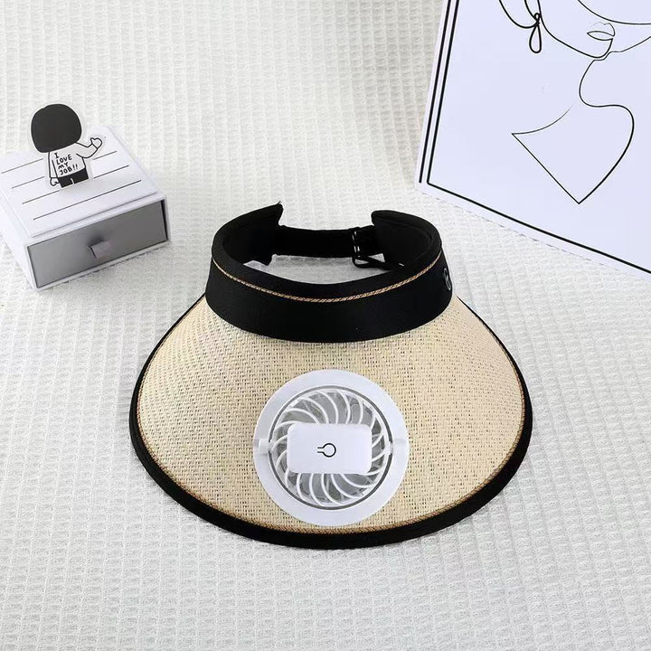 Sport Sun Visor with detachable front fan, adjustable headband and reflective piping Bowlift