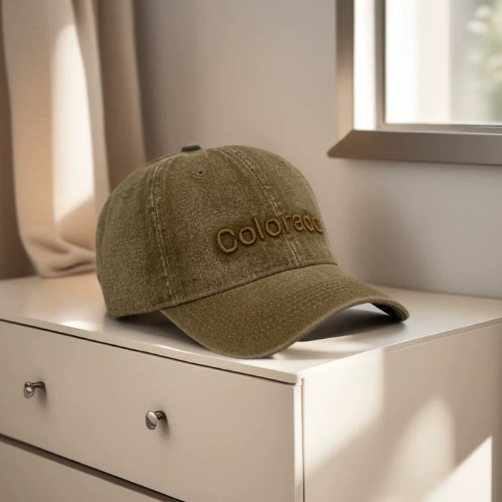 Women's Distressed Cotton Baseball Cap with Embroidered Detail Bowlift