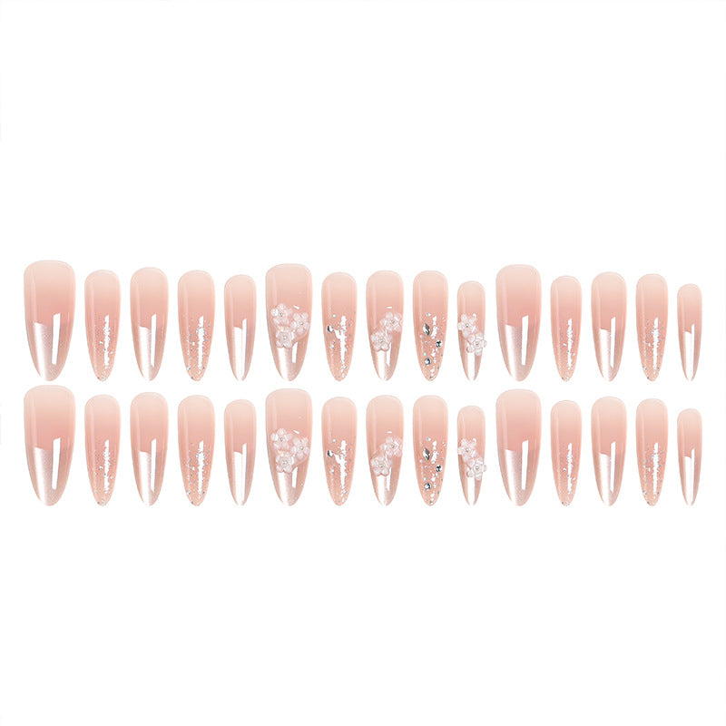 Nail art set with floral 3D applications and glitter accents Bowlift