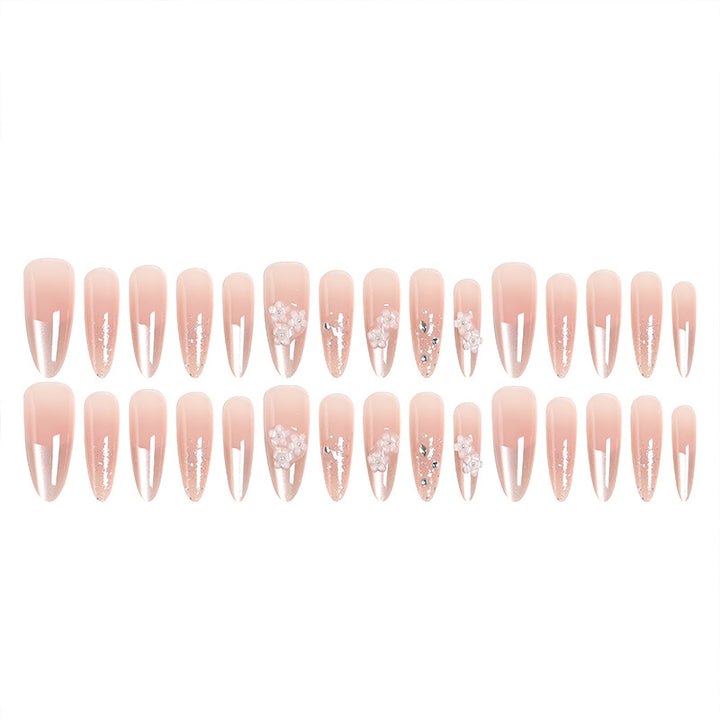 Nail art set with floral 3D applications and glitter accents Bowlift