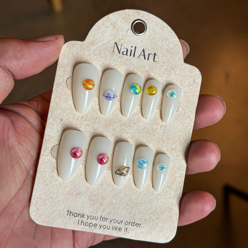 Artistic Press-On Nail Art Set Bowlift